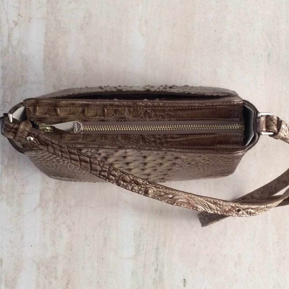 Brahmin Carrie Crossbody Croc Embossed Leather Bag - Picture 11 of 16